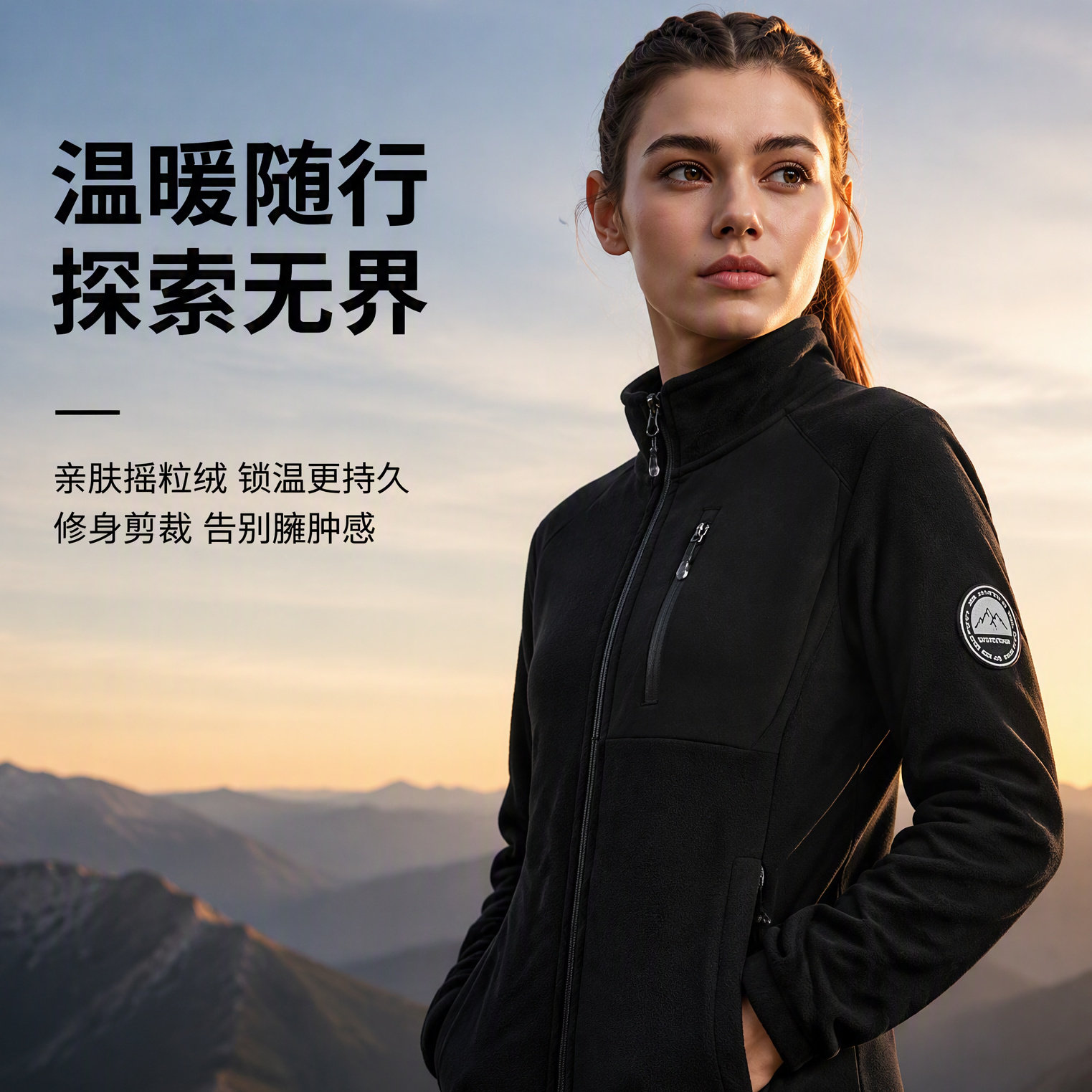 KAJILIN快健羚男女秋冬抓绒保暖上衣跑步训练服打底衫卫衣速干衣