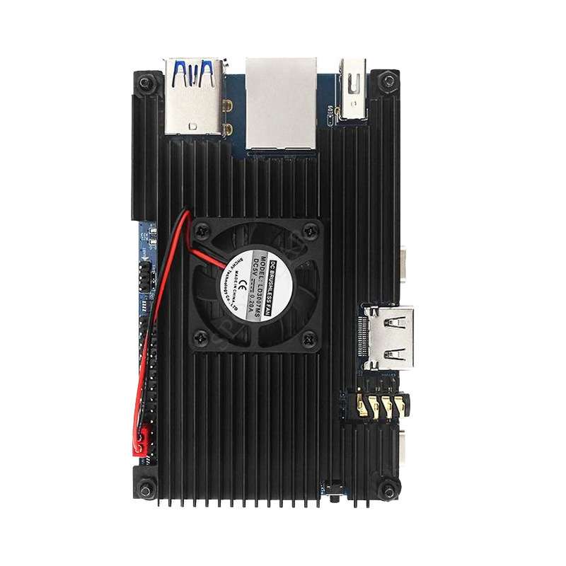 香橙派Orange pi 5铝合金外壳带散热风扇兼容Orange pi 5B保护壳
