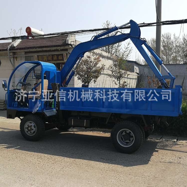 农用四不像随车挖 挖掘装载一体运输机 8吨自卸吊挖抓多功能车