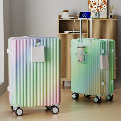 双层拉链/加厚PC箱体/承重轻音轮