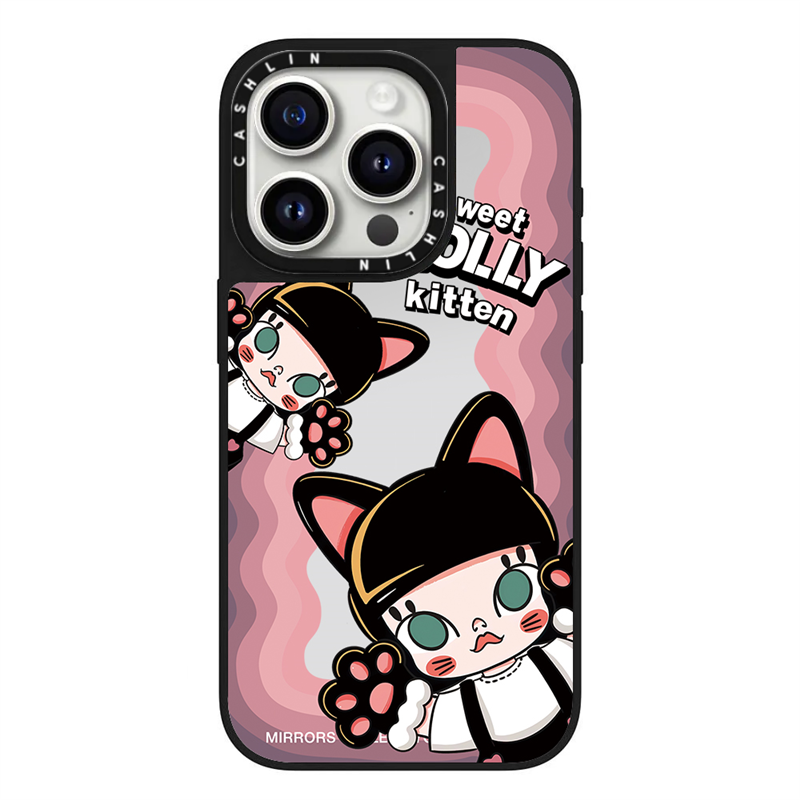 CASE联名MOLLY莫莉新款波浪16Pro适用iPhone15ProMax苹果14Plus明星同款13卡通可爱12镜面磁吸防摔保护11