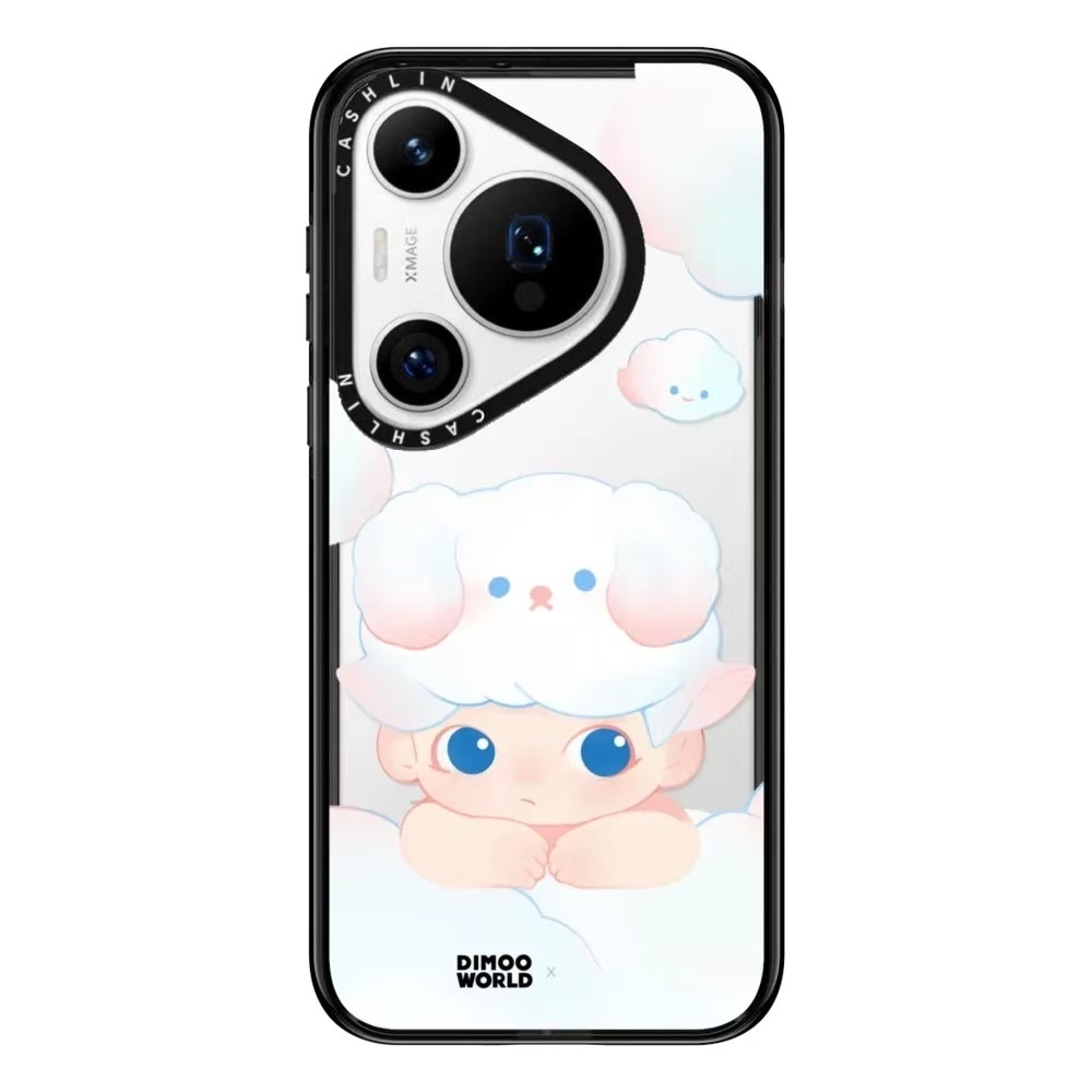 CASHLIN联名DIMOO泡泡玛特适用华为Pura70Pro手机壳POPMART透明亚克力磁吸可爱卡通HUAWEI华强北的FY手机壳