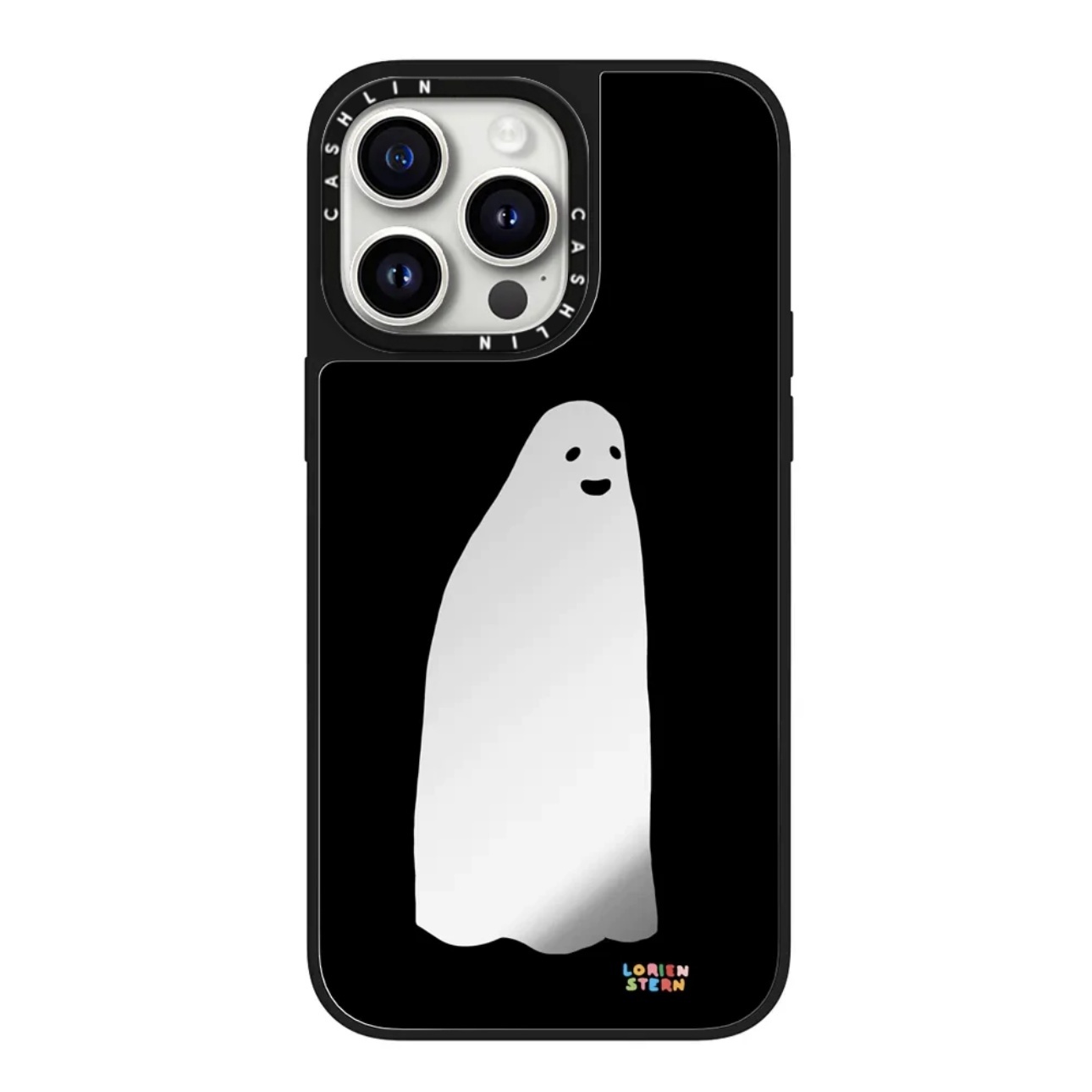 CASHLIN镜面幽灵小鬼15Pro适用于iPhone16ProMax苹果14Pro网红12卡通11艺术家13手机壳磁吸明星防摔保护套硬