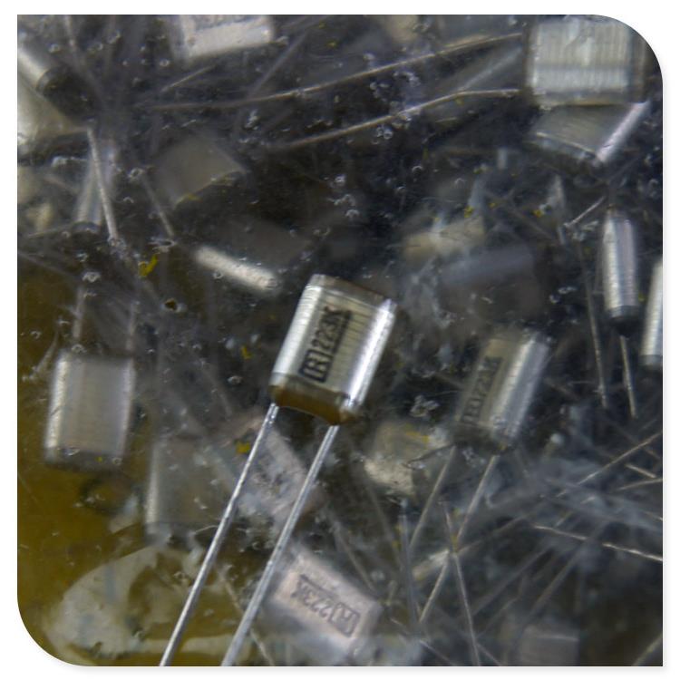 200V223 Rubycon红宝石聚乙丙烯薄膜电容器0.022uf 22nF 银白色