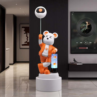 现代多彩气泡简约熊形落地摆件客厅装饰品创意装饰潮玩家居艺术品