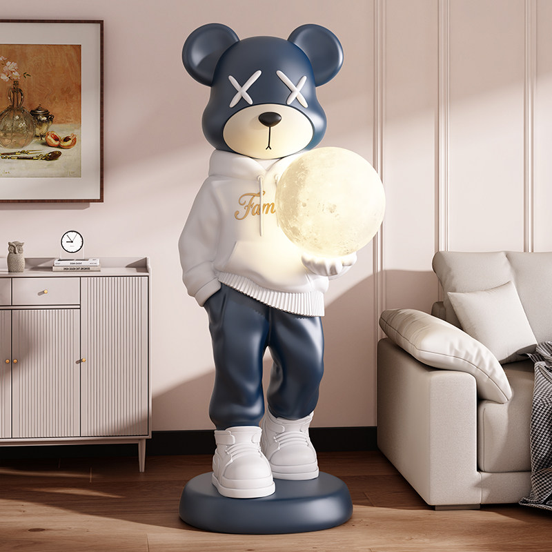 暴力熊摆件装饰品轻奢落地摆件