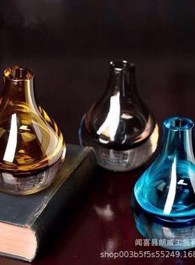 时尚简约家居装饰创意小摆件北欧彩色半透明水滴 球形玻璃花瓶