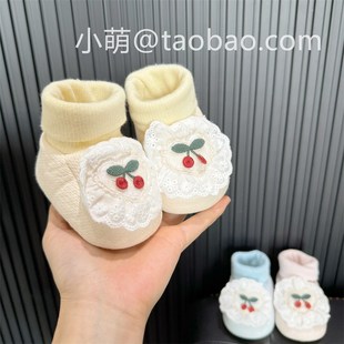 子软底婴儿学步鞋 袜3 12个月不掉 1岁春秋冬季 i保暖女宝宝鞋