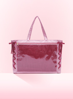 WEGO丝带痛包LL缎面少女单肩手提托特包大食量通勤可爱谷子二次元