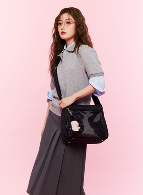 WEGO斜挎爱心棉痛包S号单肩二次元少女痛包痛文化谷子不含丝带