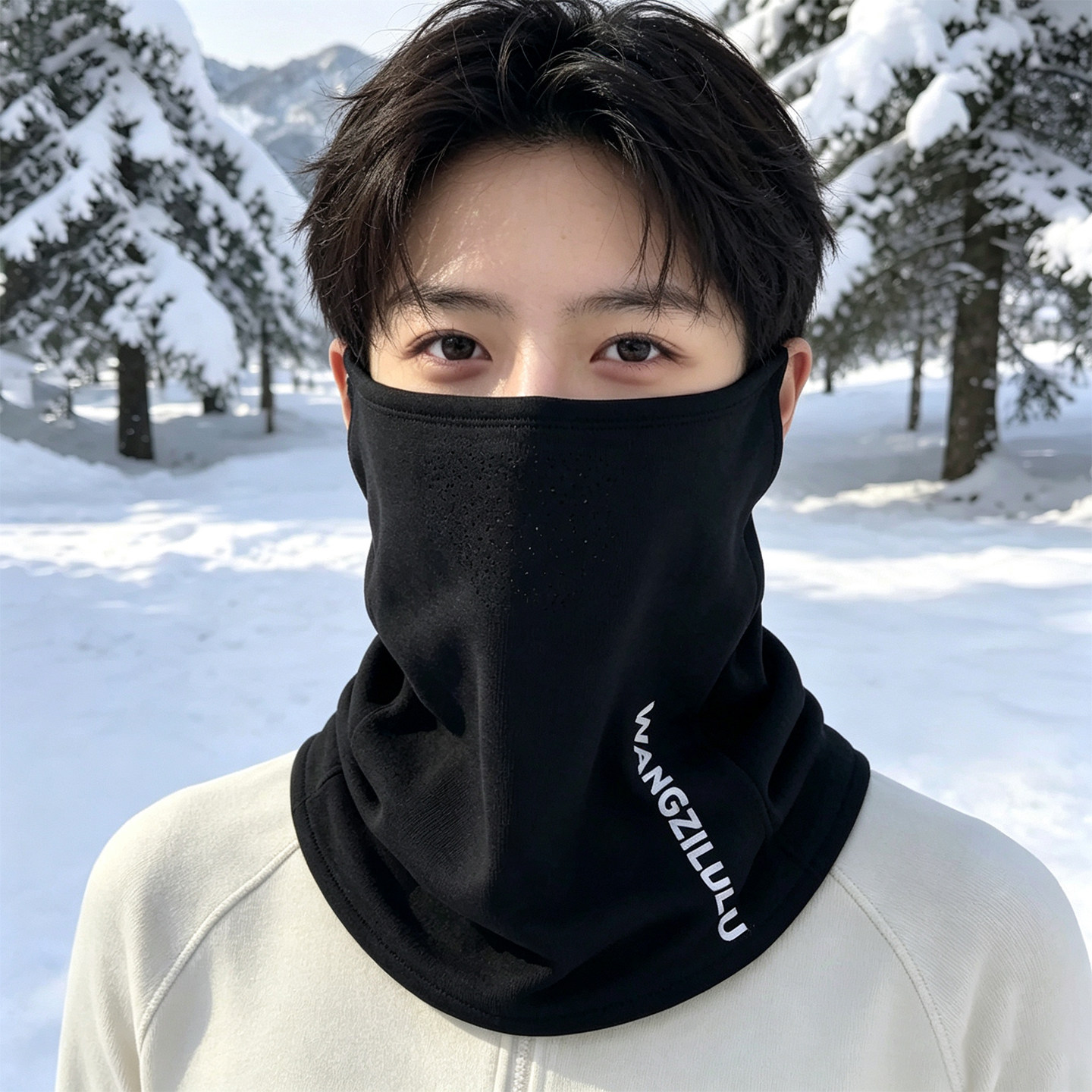 冬季加绒加厚骑行滑雪护颈围脖