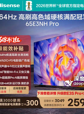 Hisense/海信 65E3NH-PRO 264Hz 超疾速高刷 硬核满配冠军
