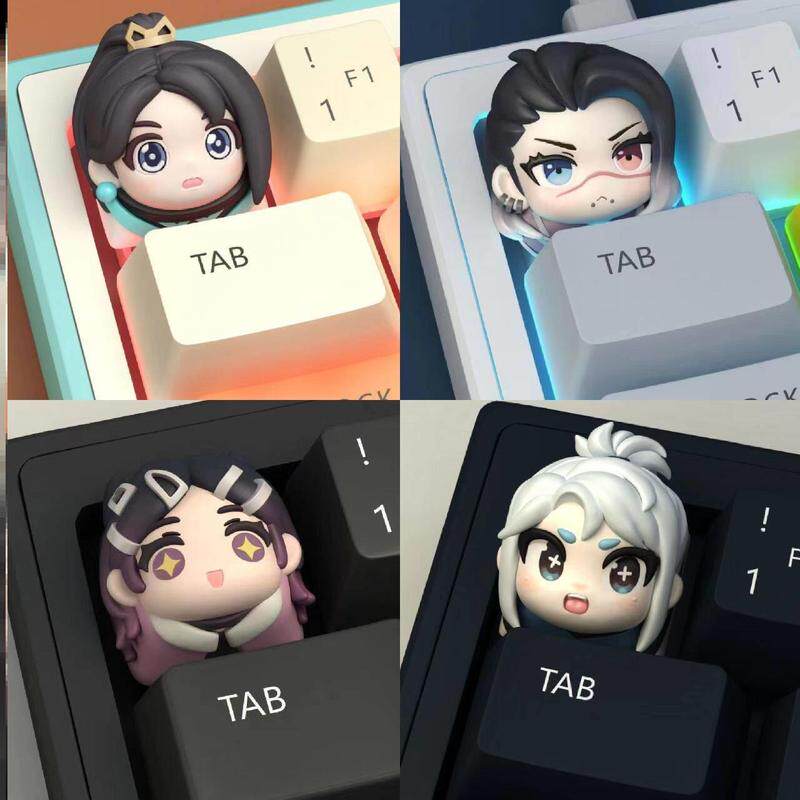 瓦罗兰特无畏契约暮蝶个性树脂键帽送拔键器机械键盘个性立体按键