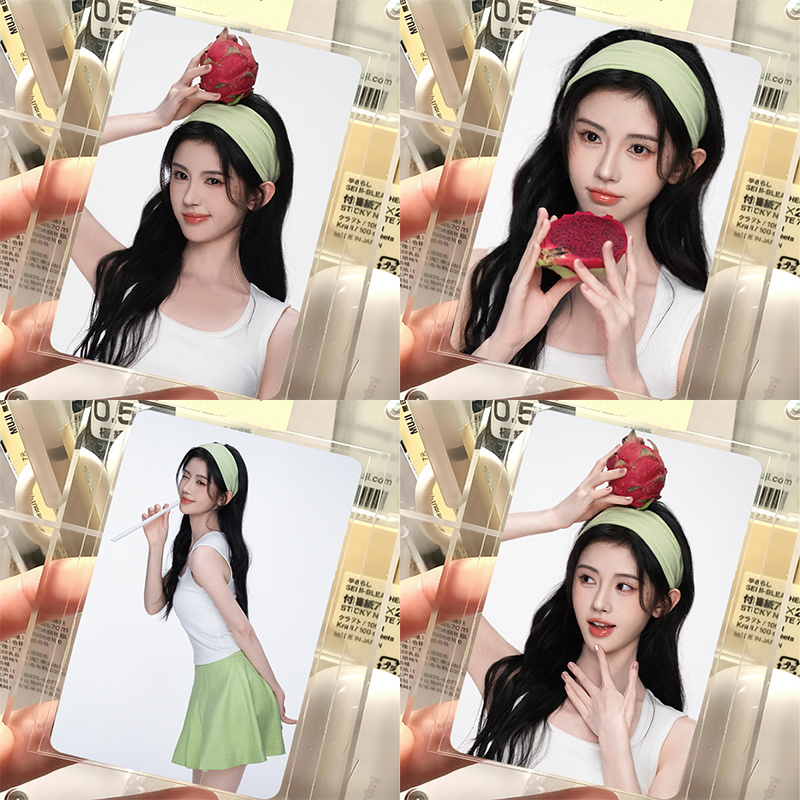 鞠婧祎小卡沪上阿姨周边饭制小卡小红书同款3寸圆角亮膜送女闺蜜