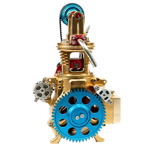土星文化发动机模型全金属拼装可发动迷你汽车引擎玩具V8单缸组装