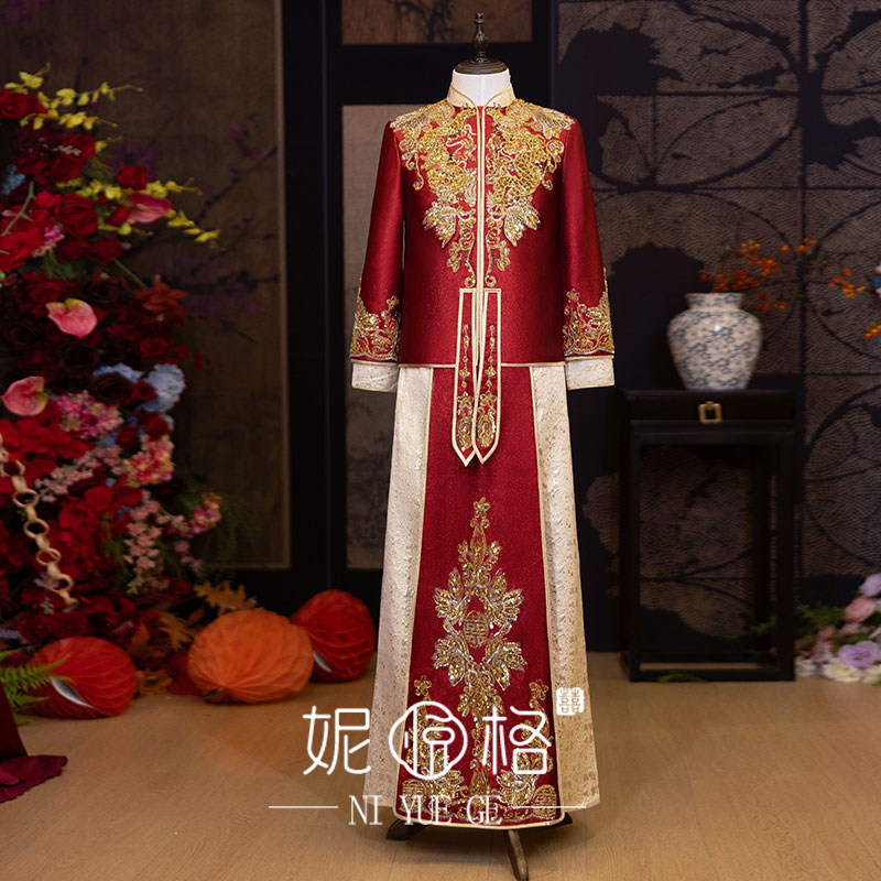 秀禾服男士2026款中式婚服高端重工新郎结婚迎亲接亲龙凤褂敬酒服,女装/女士精品,秀禾服,淘宝优惠券,粉丝福利购,淘宝优惠卷