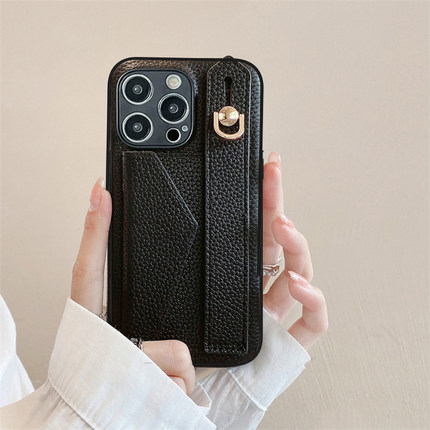 情侣兔适用oppo Reno15pro手机壳Reno15腕带16/14插卡套13支架12懒人11荔枝纹7se欧美12se便携7秋冬季6防摔潮