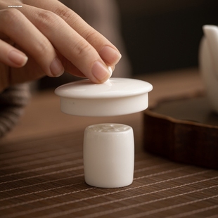 盖置汝窑盖托茶壶盖碗盖子架配件汝瓷摆件茶道零配