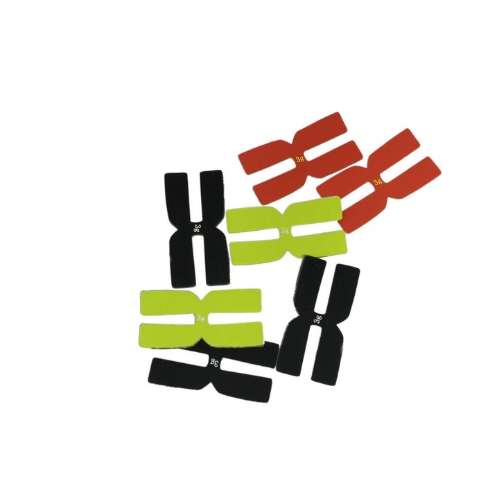 网球拍羽毛球拍加重片网拍羽拍平衡片 工型0.5-3克硅胶拍头平衡条