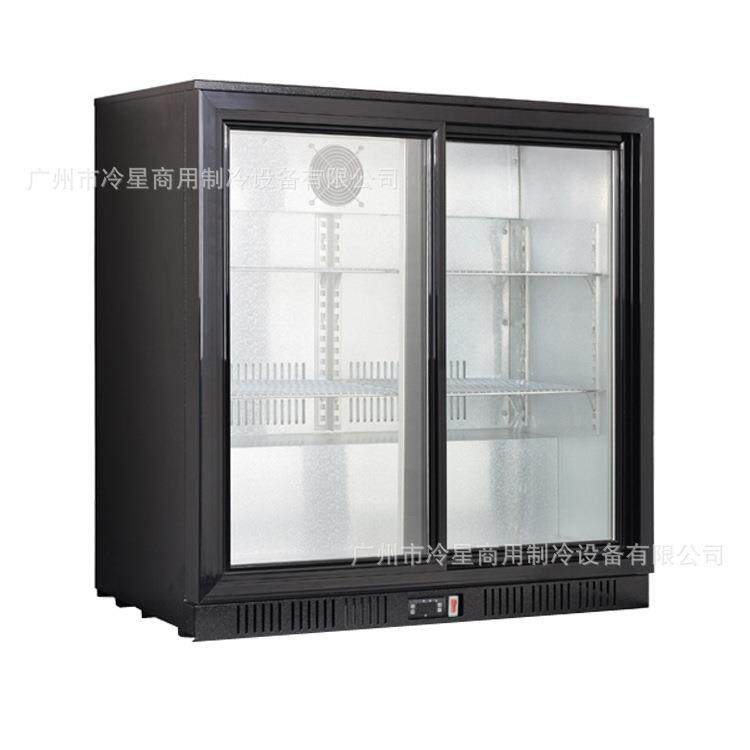 900*520*900mm双门推拉趟门台上啤酒冰柜嵌入式冰箱台下冷藏柜