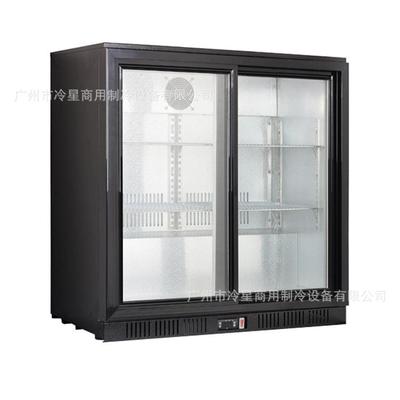 900*520*900mm双门推拉趟门台上啤酒冰柜嵌入式冰箱台下冷藏柜