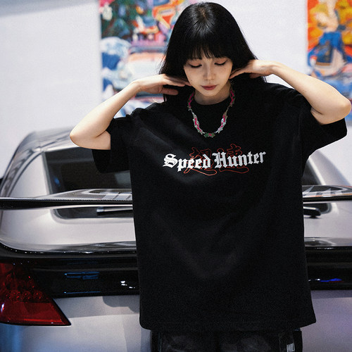 wildsoul【原创超速】圆领纯棉短袖夜光短袖300GT恤半袖潮流印花