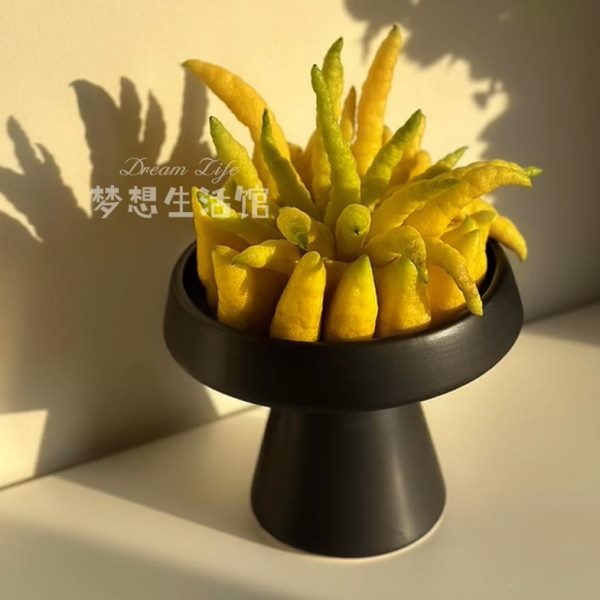 观赏橼简约器摆件客厅盘香柑佛手陶瓷花瓶皿摆器放摆托盘容托盘