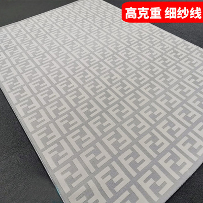威尔顿机织意式奶油风沙发茶几毯轻奢别墅客厅地毯全铺大地毯