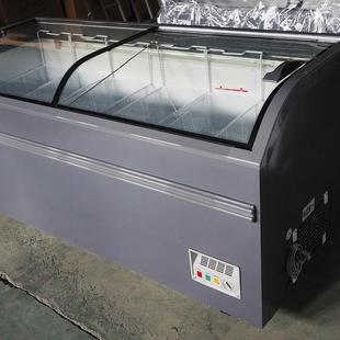 圆弧岛柜商用大容量超市海鲜市场冷藏冷冻保鲜卧式 圆弧岛柜