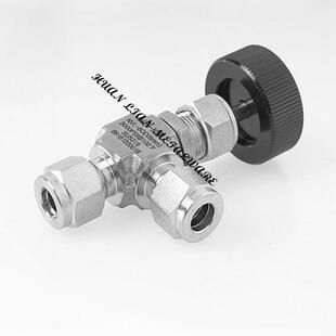 SUS316L不锈钢高压卡套直角角针阀3000PSI型形调节阀针式截止阀