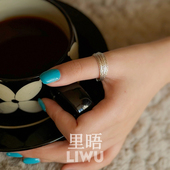 里晤S925纯银多层银线满天星开口戒指送闺蜜送女友送闺蜜生日礼物