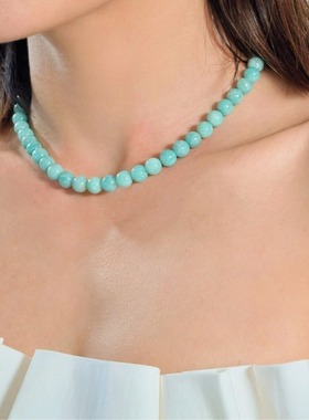 里晤LIWU·青宸系列S925纯银天河石项链新中式显白节日送生日礼物