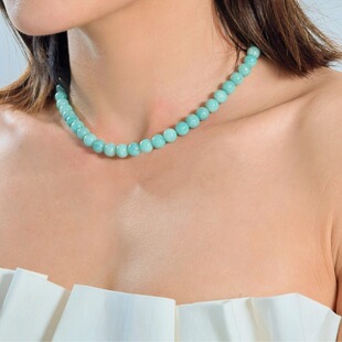 里晤LIWU·青宸系列S925纯银天河石项链新中式显白节日送生日礼物