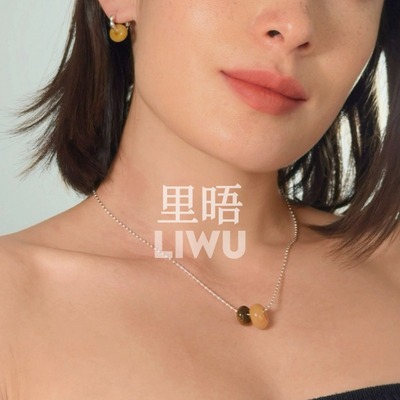 里晤S925纯银黄玉虎眼石项链