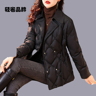 朗姿约定西装领轻薄羽绒服女冬2026新款高级感小个子短款修身外套
