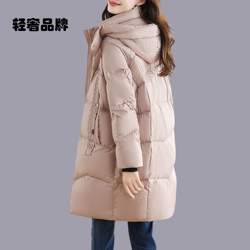 朗姿约定鹅绒羽绒服女冬季中长款2026新款小个子时尚加厚保暖外套