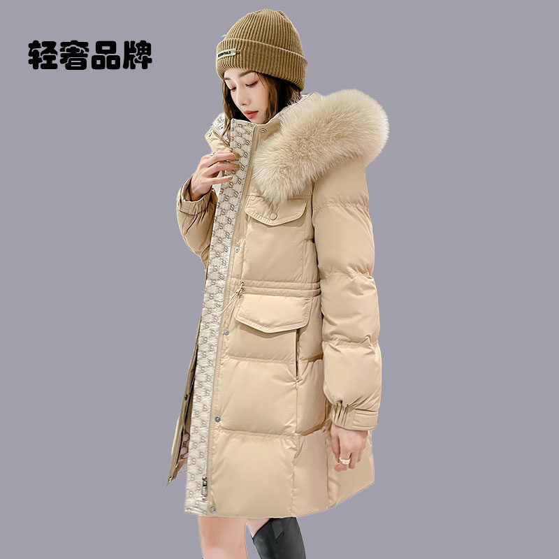 朗姿约定小香风轻奢羽绒服女中长款2026年冬季新款气质收腰时尚潮