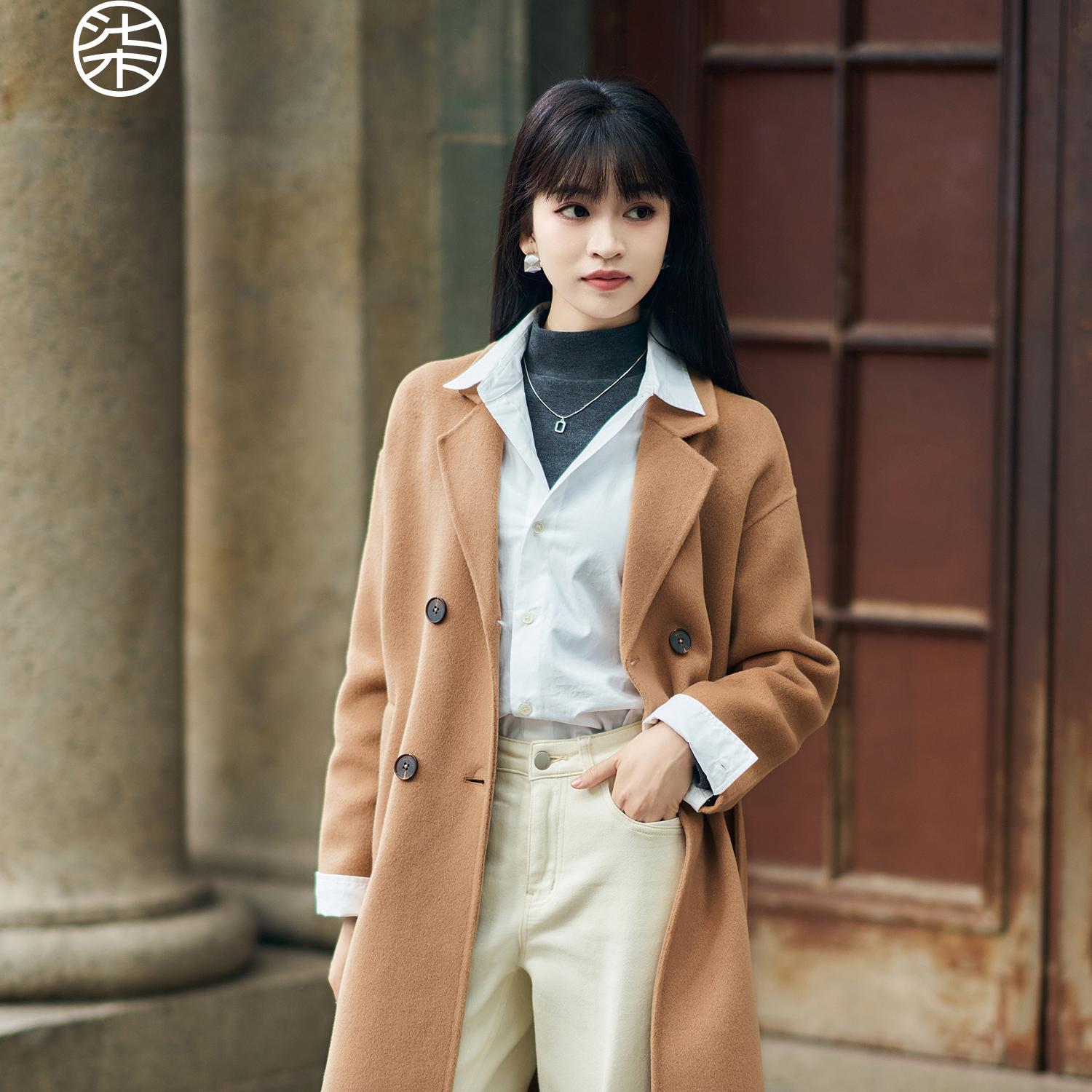 小个子羊毛双面毛呢外套