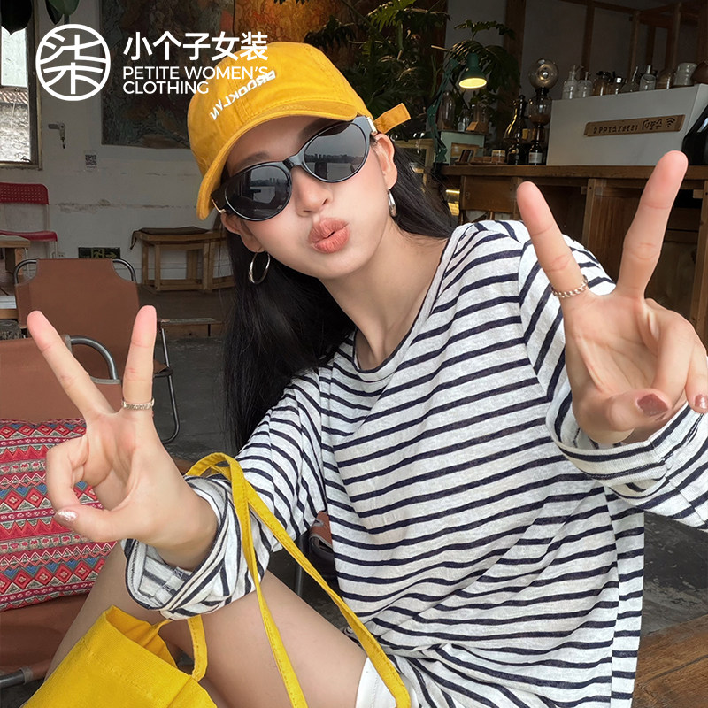 柒量一裁小个子双色百搭打底衫图片
