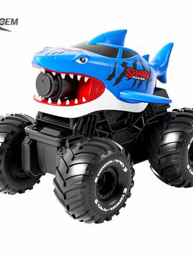 IQOEM 专利产品鲨鱼射水遥控水陆车打水炮越野攀爬两栖特技车玩具