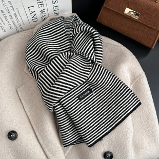 韩系高级感围巾女2025新款秋冬季时尚保暖针织英伦围脖学生百搭