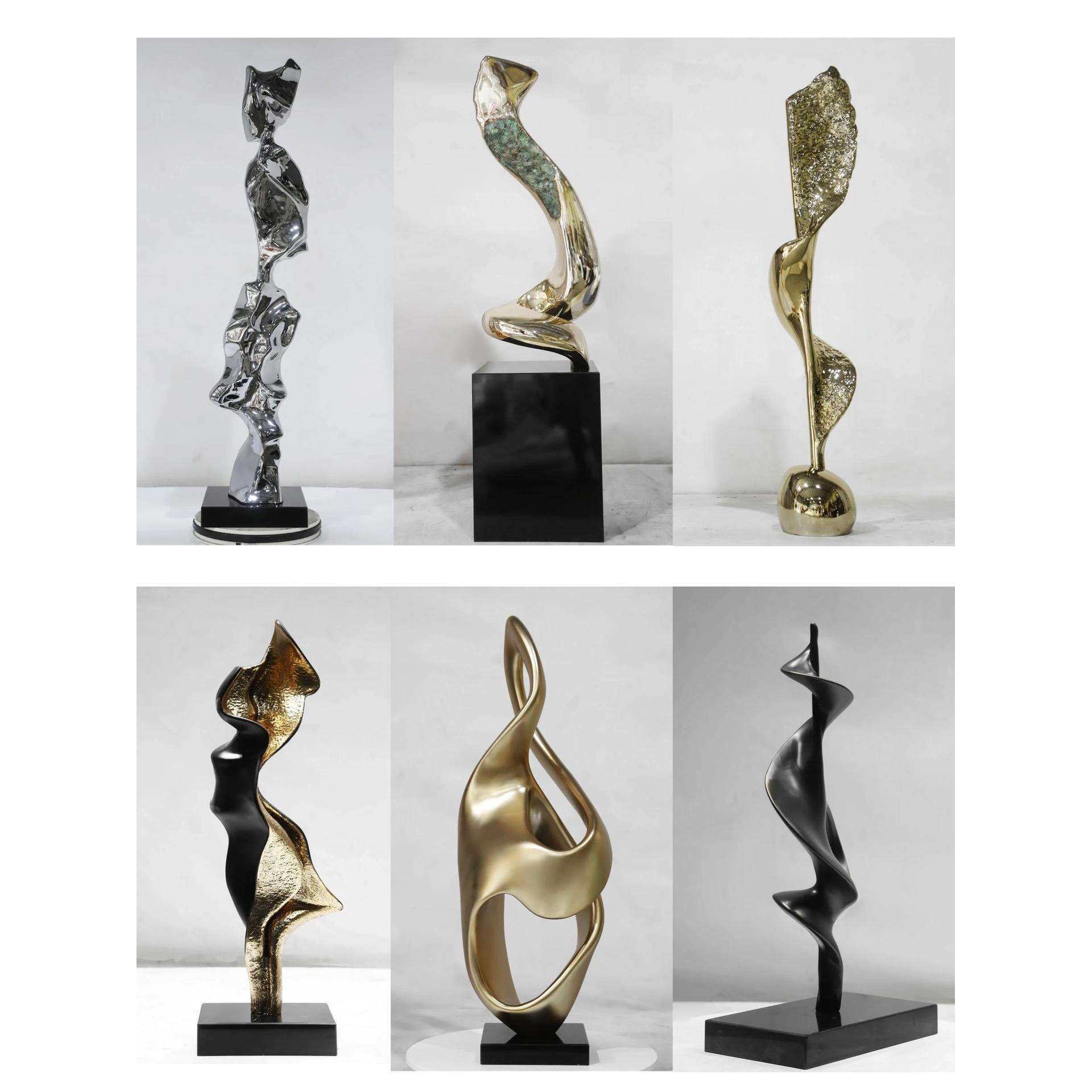 不锈钢轻奢艺术摆件镜面坐凳客厅玄关玻璃钢雕塑软装饰工艺品其他