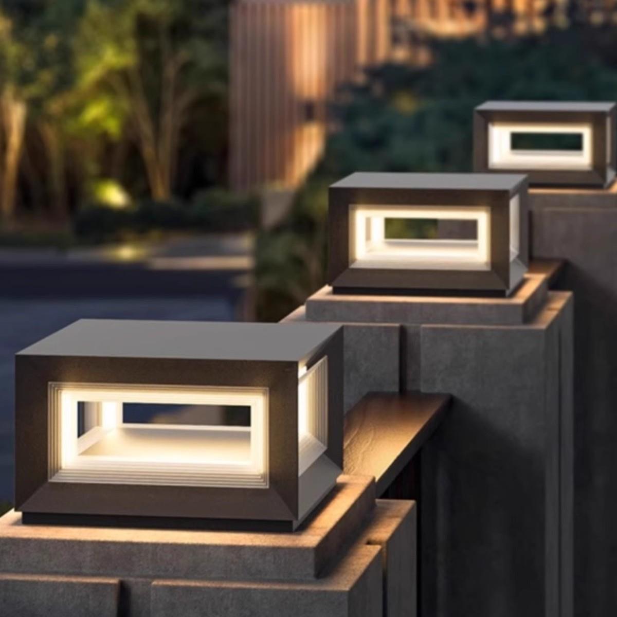 户外太阳能庭院灯led围墙柱子灯院子门立柱灯别墅装饰太阳能路灯