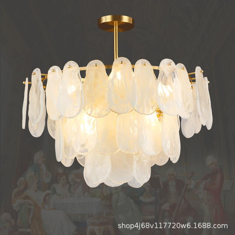 客厅灯法式轻奢水晶灯欧式别墅餐厅吊灯卧室设计师房间创意全铜灯