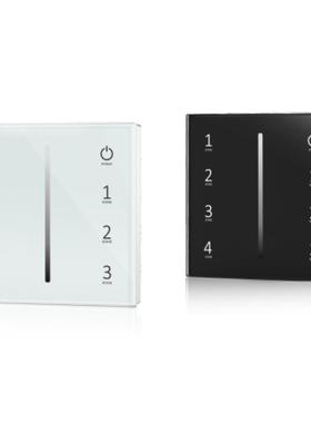 86型0-10V1-10V可配2.4GRF遥控触摸钢化面板4通道LED专用调光器