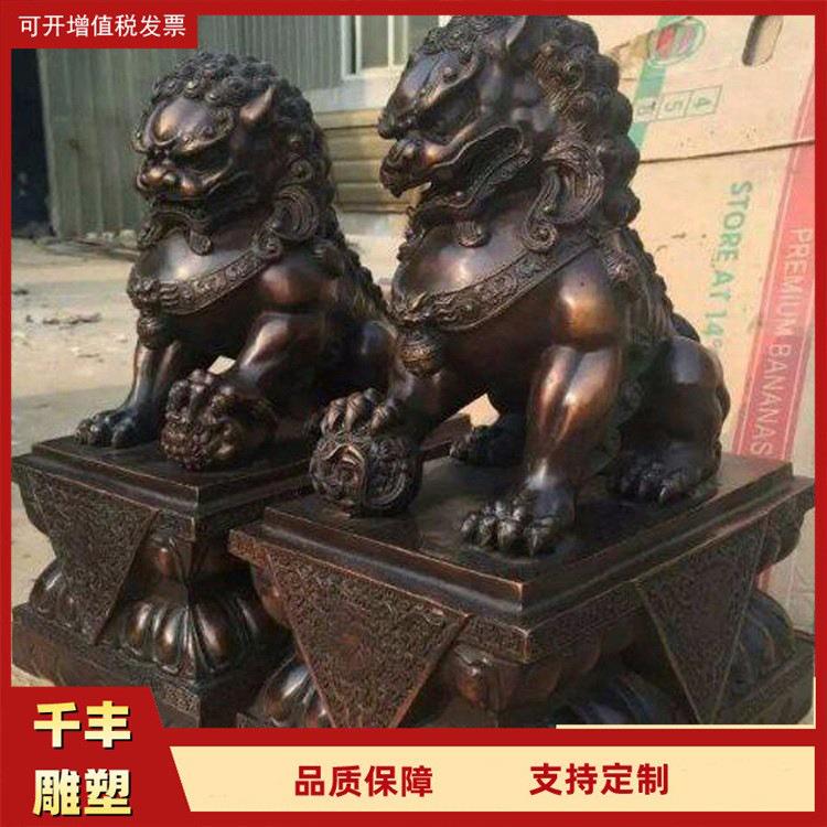 铜狮子 仿古中式 企业门口铸铜动物摆件貔貅麒麟制作 千丰
