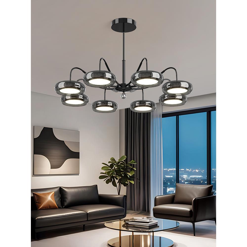 客厅吊灯意式极简2025新款轻奢高级感全光谱护眼大厅主灯全屋套餐