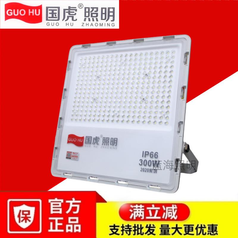 国虎照明led超薄防碎投光灯室外防水潮射泛光超亮节能200W工地厂