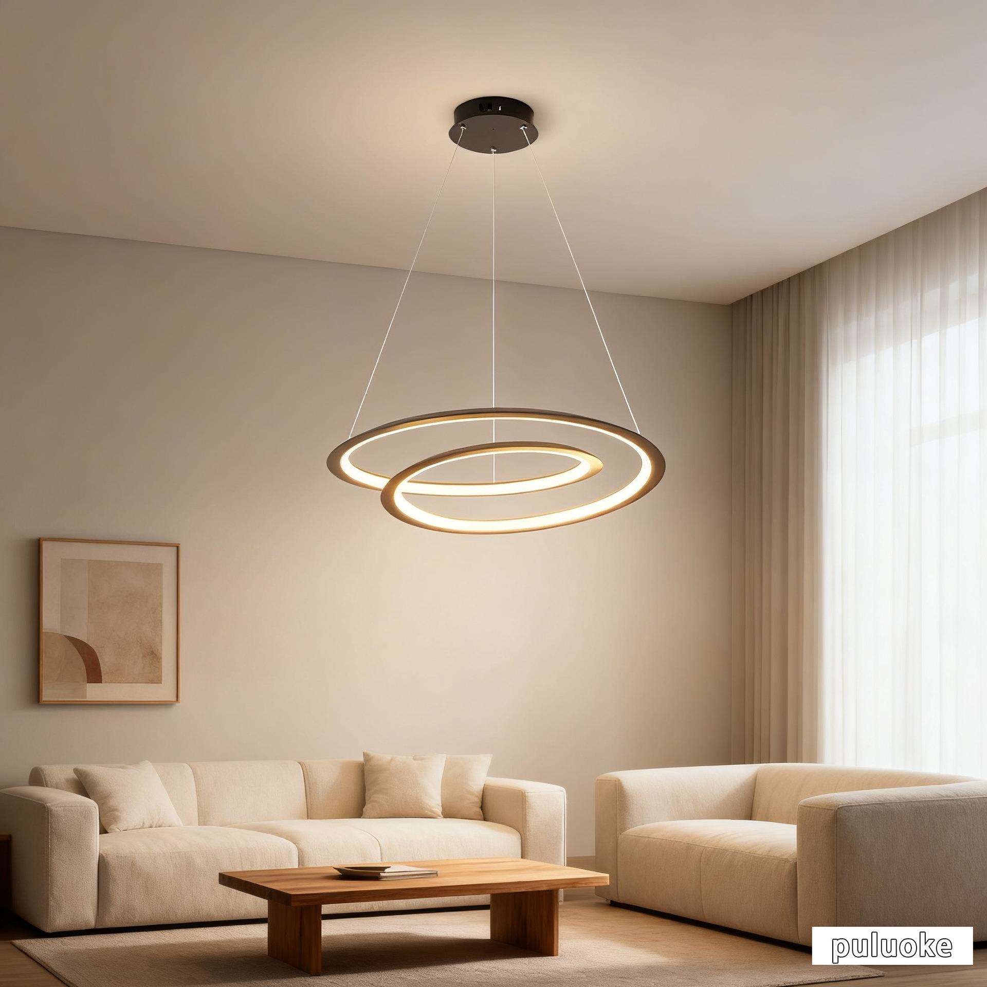 客厅灯现代简约异形大厅吊灯led创意轻奢餐厅灯极简北欧客厅吊灯