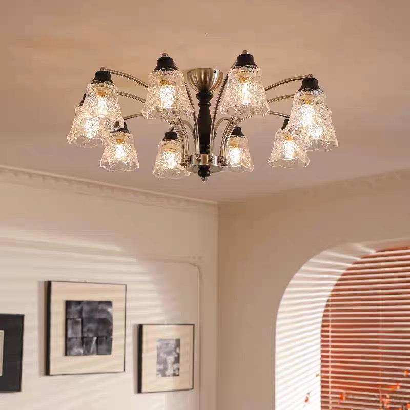 客厅吊灯中古高级感大厅主灯2024新款复古南洋风高端美式卧室灯具